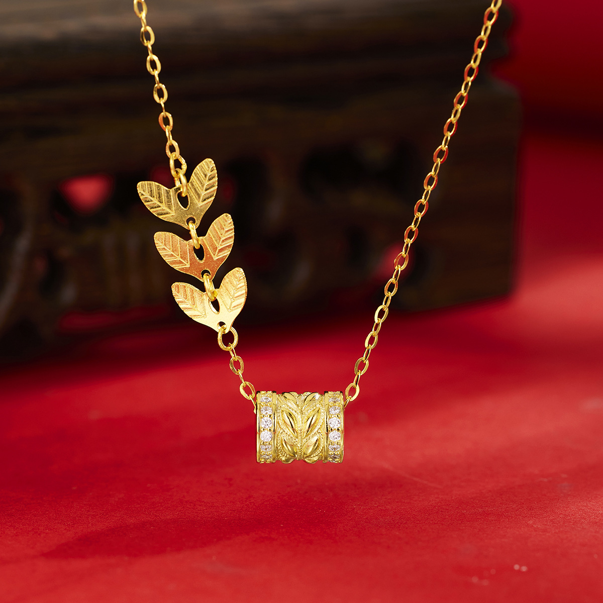 英国coopkoop金枝玉叶小蛮腰项链s925银新款微镶小蛮腰锁骨链女