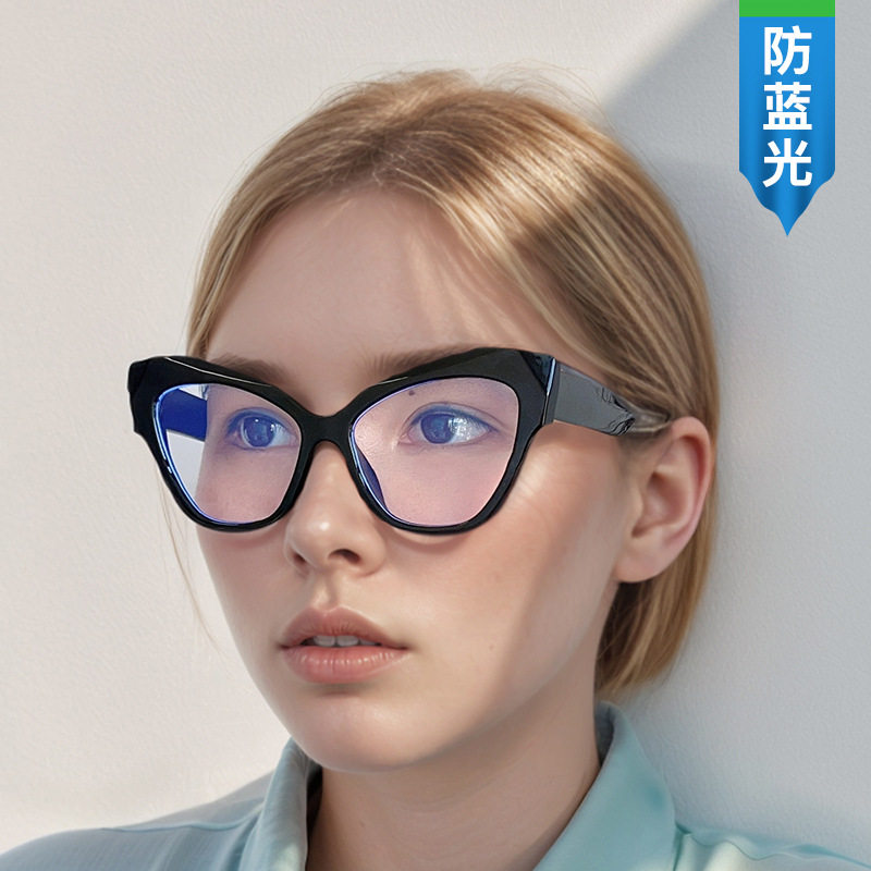 英国coopkoop欧美穿搭大框平光镜男女装饰防蓝光眼镜个性宝石