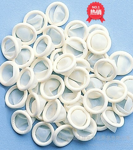 一次性手指套白色米黄卷边无粉净化无尘室防护橡胶劳保美容指套