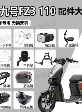 适九号FZ3 110仪表罩儿童椅货架尾箱大脚架踏板手机架后视镜配件