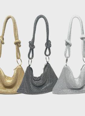 Luxury Designer Handbag Diamond-studded Underarm Bag Rhinest