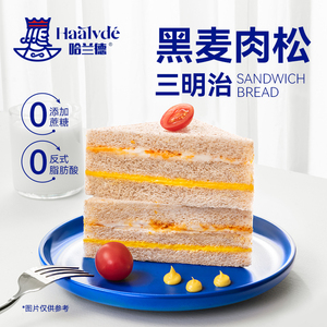 哈兰德黑麦肉松无蔗糖三明治面包营养饱腹代餐三明治