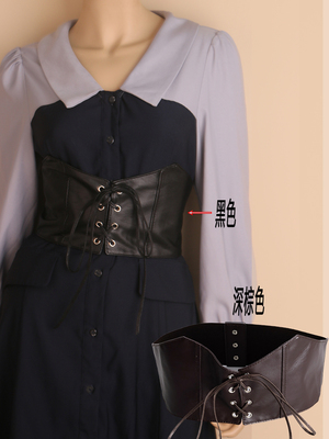 agchw女绑绳pu按扣经典松紧腰封