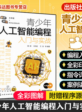 青少年人工智能编程入门与实战 人工智能入门 Kittenblock在线人工智能项目 未来板与人工智能 离线型人工智能 中小学信息技术书籍