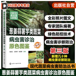 新型生物菌剂绿色防控 现代蔬菜病虫害防治丛书 蔬菜病虫害诊治畅销书再版 第三版 虫害防治 葱姜蒜薯芋类蔬菜病虫害诊治原色图鉴