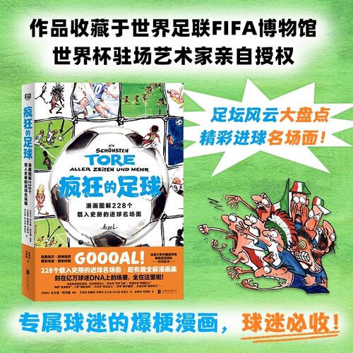 疯狂的足球漫画图解228个载入史册的精彩进球名场面足联世界杯 足坛风云大盘点精彩名场面绿衫王朝 那些年我们追过的球星