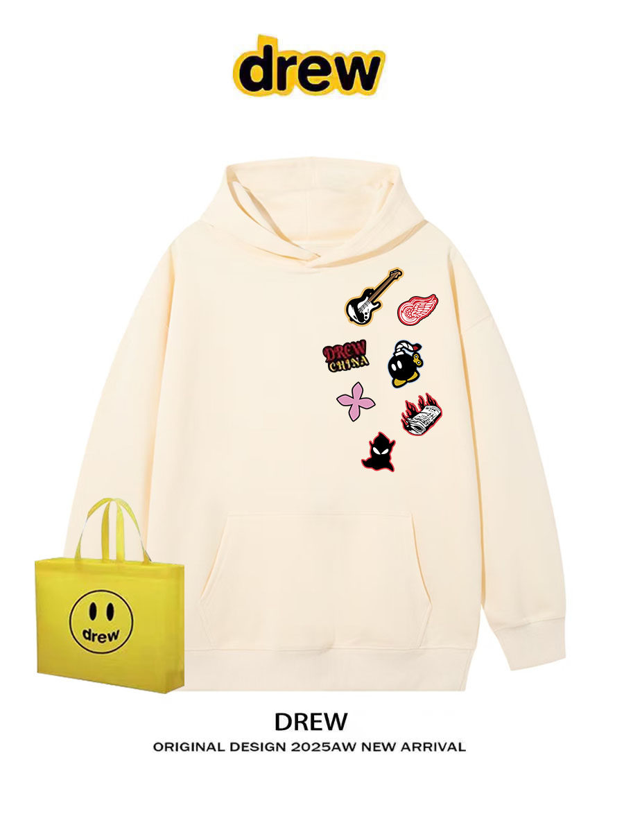 Graffiti Print Hooded Sweatshirt: 100% Cotton Heavyweight - Taobao product photo 4