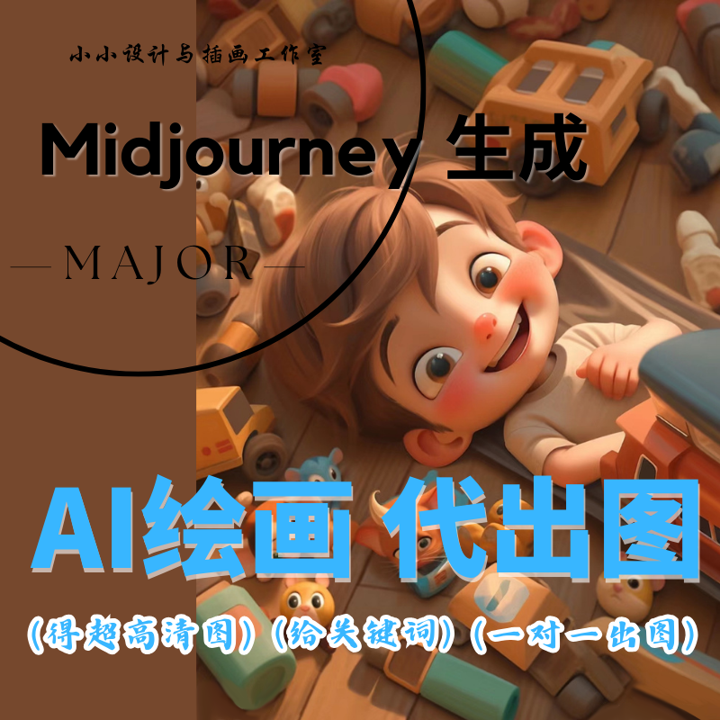 AI绘图ai绘画midjourney代生成出图商业绘本游戏插图头像海报定制