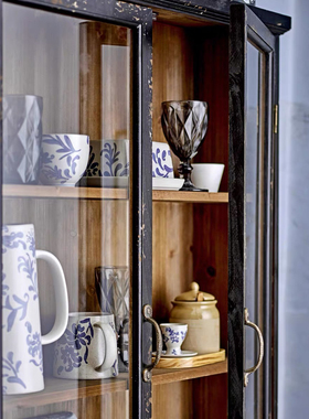 丹麦Bloomingville北欧蓝色牵牛花Petunia陶瓷碗盘子碟子马克杯子