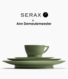 比利时Serax AnnDemeulemeester餐具陶瓷碗抹茶绿 家用汤碗蛋糕盘