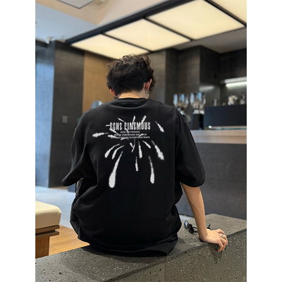 美式潮牌嘻哈vibe设计感纯棉短袖