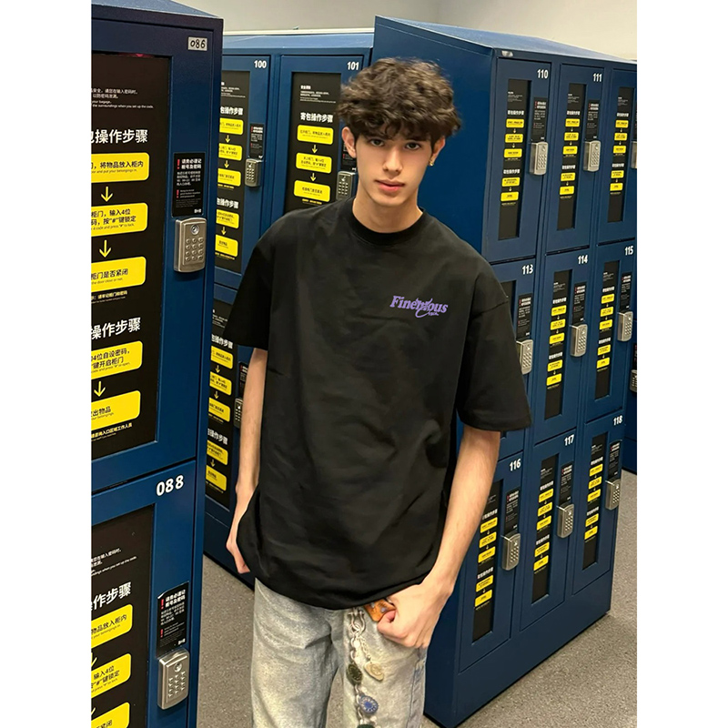 夏季cleanfit简约宽松纯棉短袖男