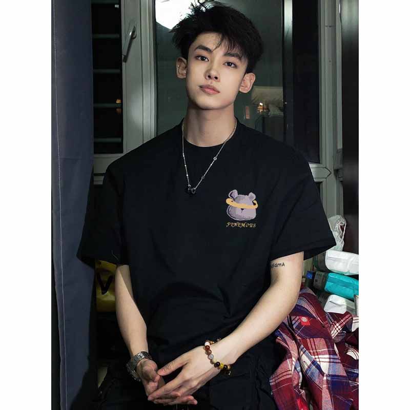 美式复古重磅纯棉宽松短袖T恤