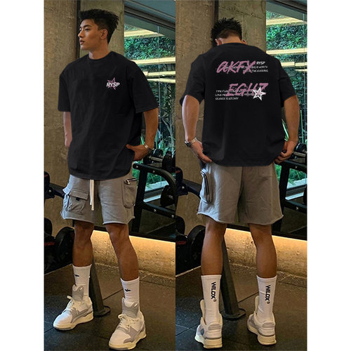 夏季重磅纯棉潮牌男女款短袖t恤