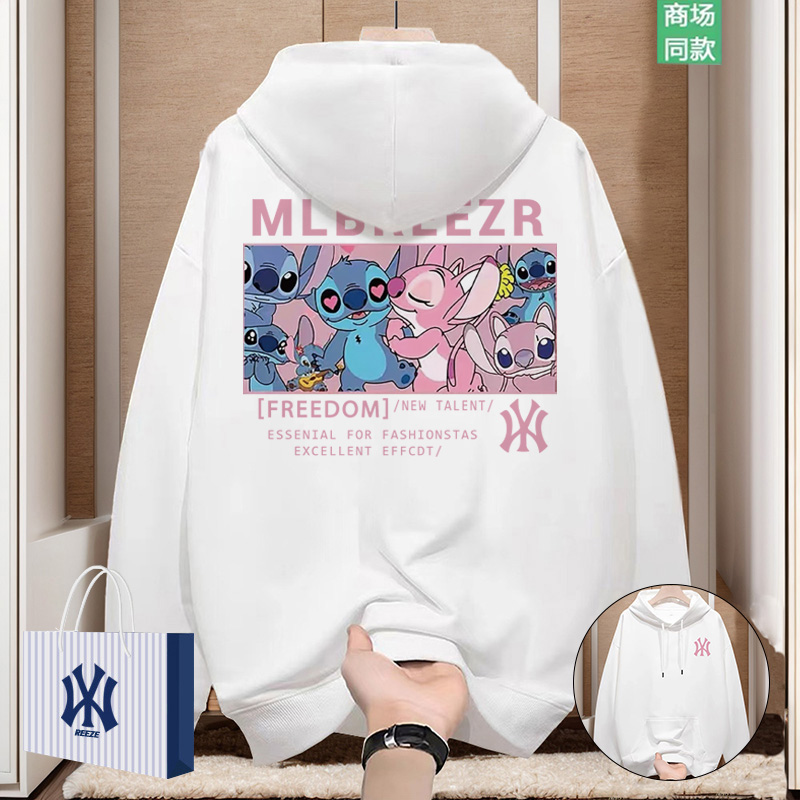 【1折专区】奥莱甄选丨史迪仔联名丨MLBREEZE丨学生连帽卫衣宽松