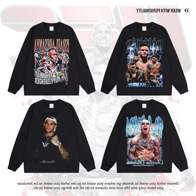 Oliveira奥利维拉 普瓦里尔长袖卫衣UFC美式小领口格斗上衣vintag