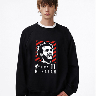 利物浦套头卫衣秋冬季足球衣服萨拉赫范戴克努涅斯圆领长袖宽松服