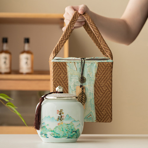 茶叶包装盒空礼盒红茶绿茶散茶陶瓷茶叶罐公司通用伴手礼定制logo