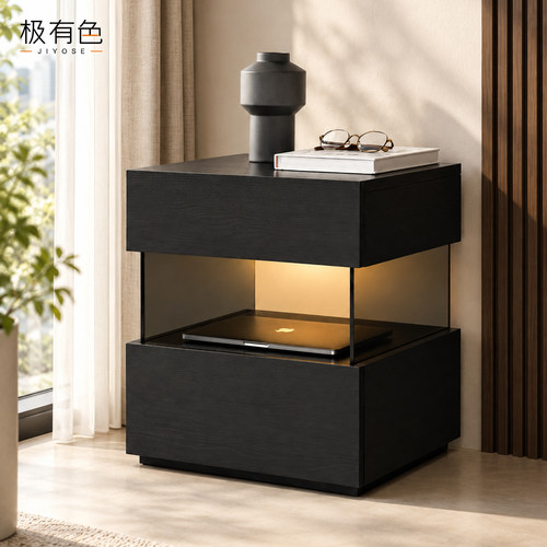 极有色HENF级基材床头柜