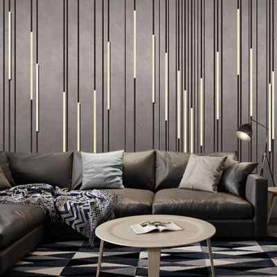 后现代轻奢条纹墙纸3d北欧简约高档客厅电视背景墙布装饰餐厅壁纸