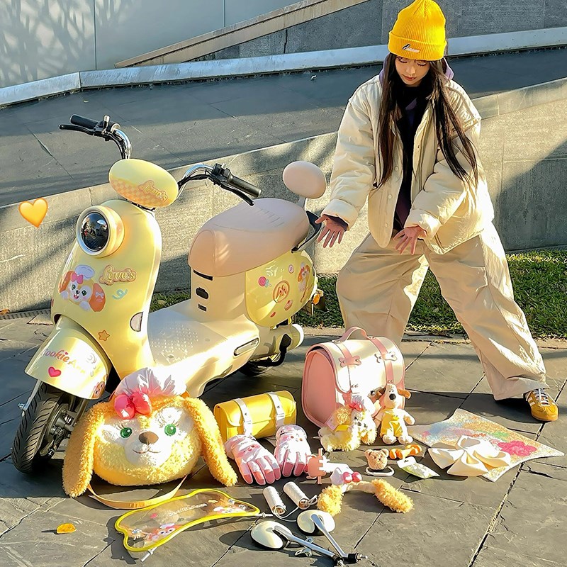 爱玛露娜电动车装l饰饼饼贴纸小配件用品可爱挡风板玻璃透明高清
