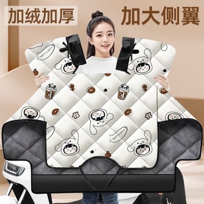 挡风被电动车冬季2025t新款双面防水御寒加绒加厚踏板电瓶车防风