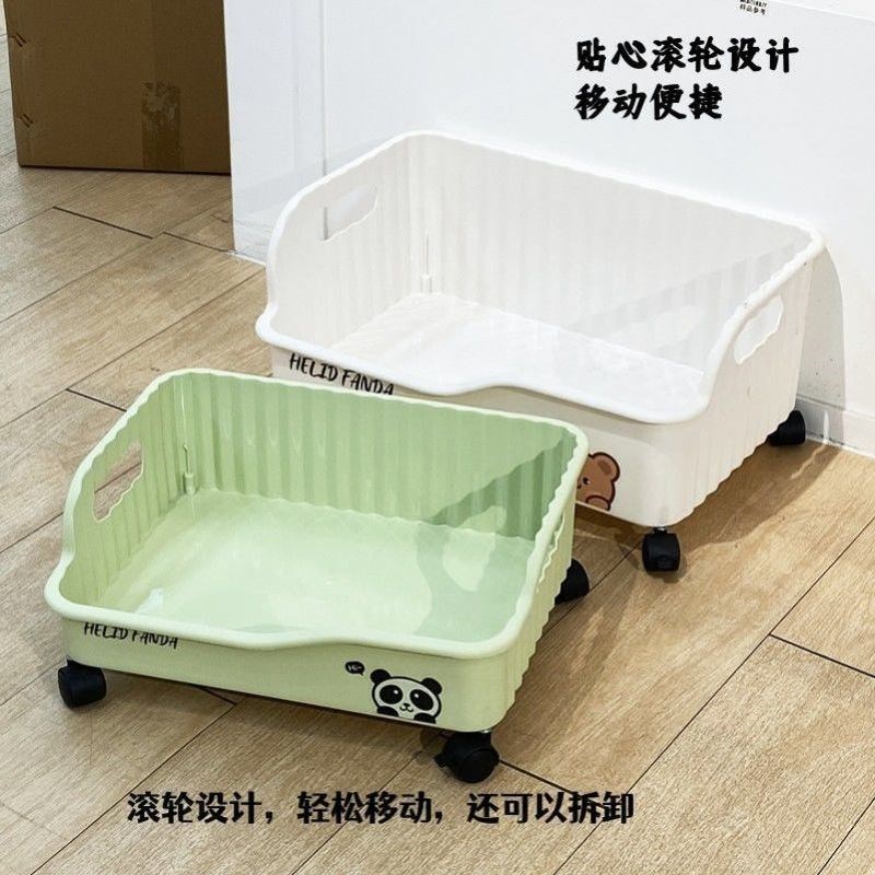 外卖置物架放门口餐饮外卖快递架家用桌J下书架可移动书本收纳筐