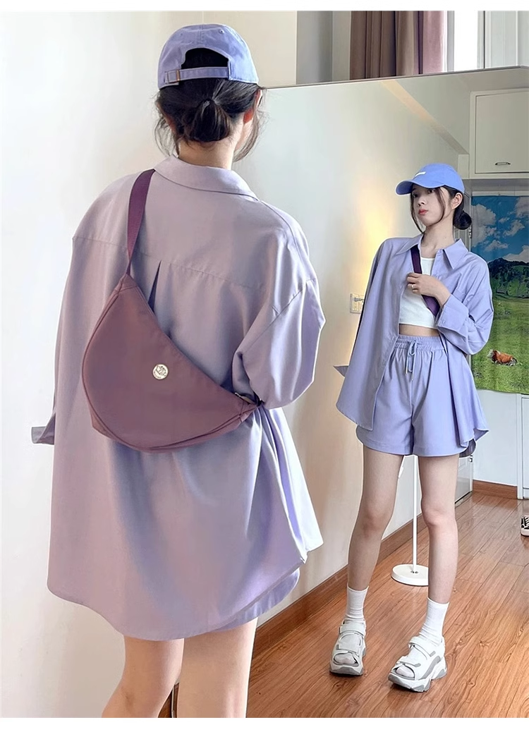 AS衬衣套装女夏显瘦小个子时尚洋气时髦短袖短裤盐系炸街两套_小懒猫美衣1号店_女装/女士精品-第1张图片-提都小院