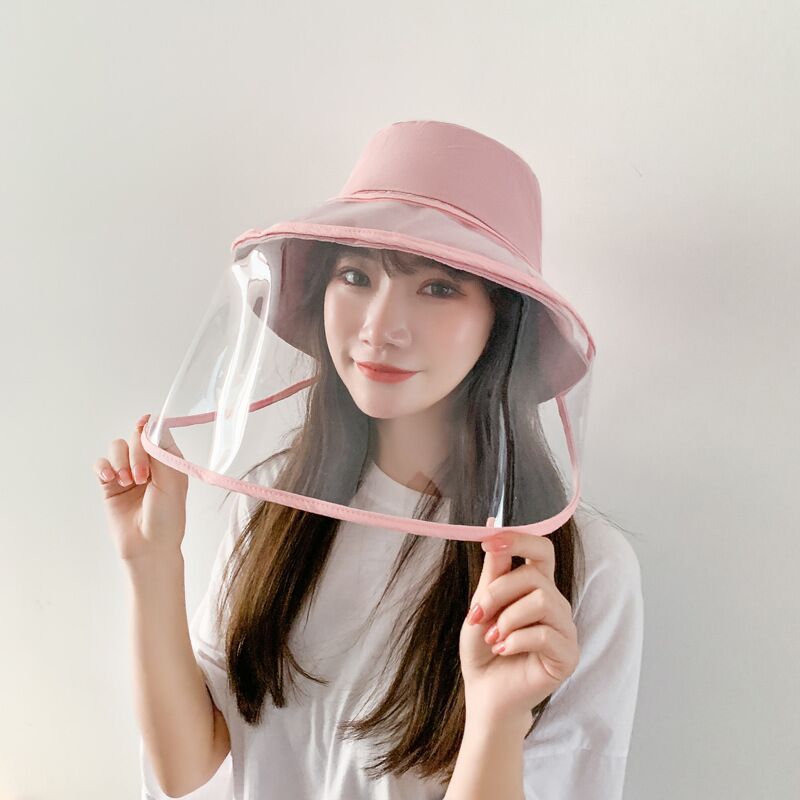 女韩版潮渔夫帽防护帽子夏季遮阳防晒百搭防飞沫防尘防飞溅遮脸帽