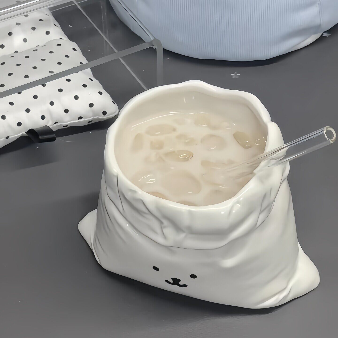 自嘲熊咖啡杯陶瓷手握杯