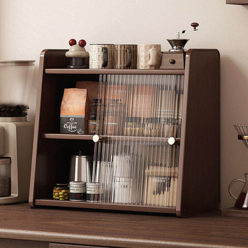 杯架置物架餐桌台面杯子收纳架防尘水杯茶杯办公室桌面多层展示柜