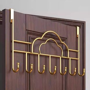 门后免打孔挂墙上铁艺包包衣物挂衣钩挂玄关入户门卧室高端衣帽架