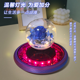 蛇年盲盒磁悬浮花卉创意高级女生闺蜜女生桌摆生日礼物摆件卧室