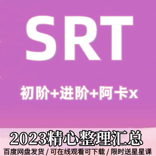SRT（初阶+进阶＋阿卡x）清理疗愈图表课程视频合集学习