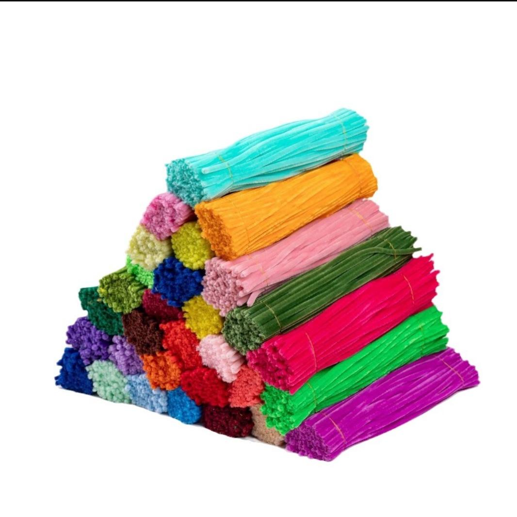 高性价比加密款密绒锌特儿童手工材料扭扭棒配件毛条幼儿园材料包