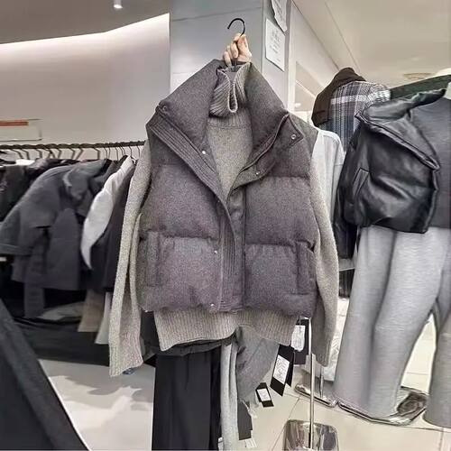 女短款立领无袖外穿休闲马甲