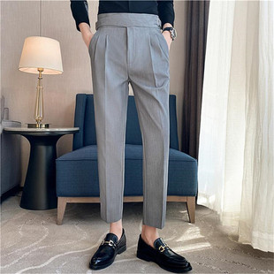 pants男士 straight leg casual 商务休闲直筒长裤 Men business