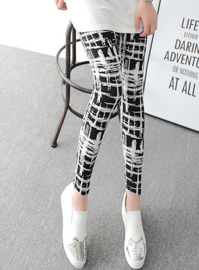 牛奶丝磨毛 条纹九分裤Milk silk brushed striped cropped pants