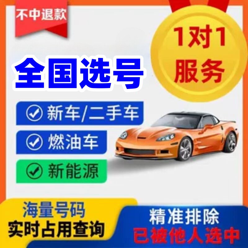 全国自编车牌选号12123新能其它服务