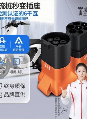 景玉充电桩转换头交流取电器220v电摩大炮九号电车6kw转接头插座