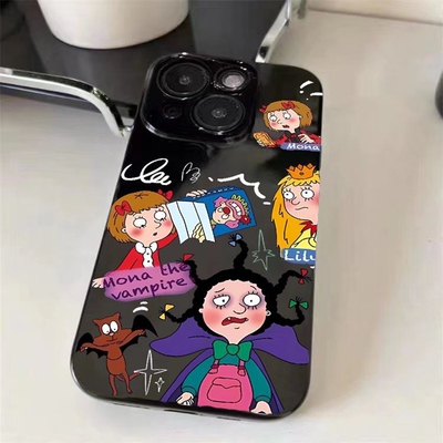 卡通魔女梦娜适用于realme15手机壳真我GTneo6se防摔Q5i/Q3pro新款v20v23v25v30v60全包neo8/7亮面gt2保护套