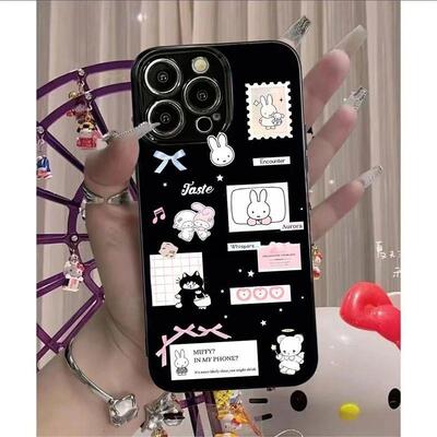 创意标签小兔适用于realme15手机壳真我GTneo6se防摔Q5i/Q3pro新款v20v23v25v30v60全包neo8/7亮面gt2保护套