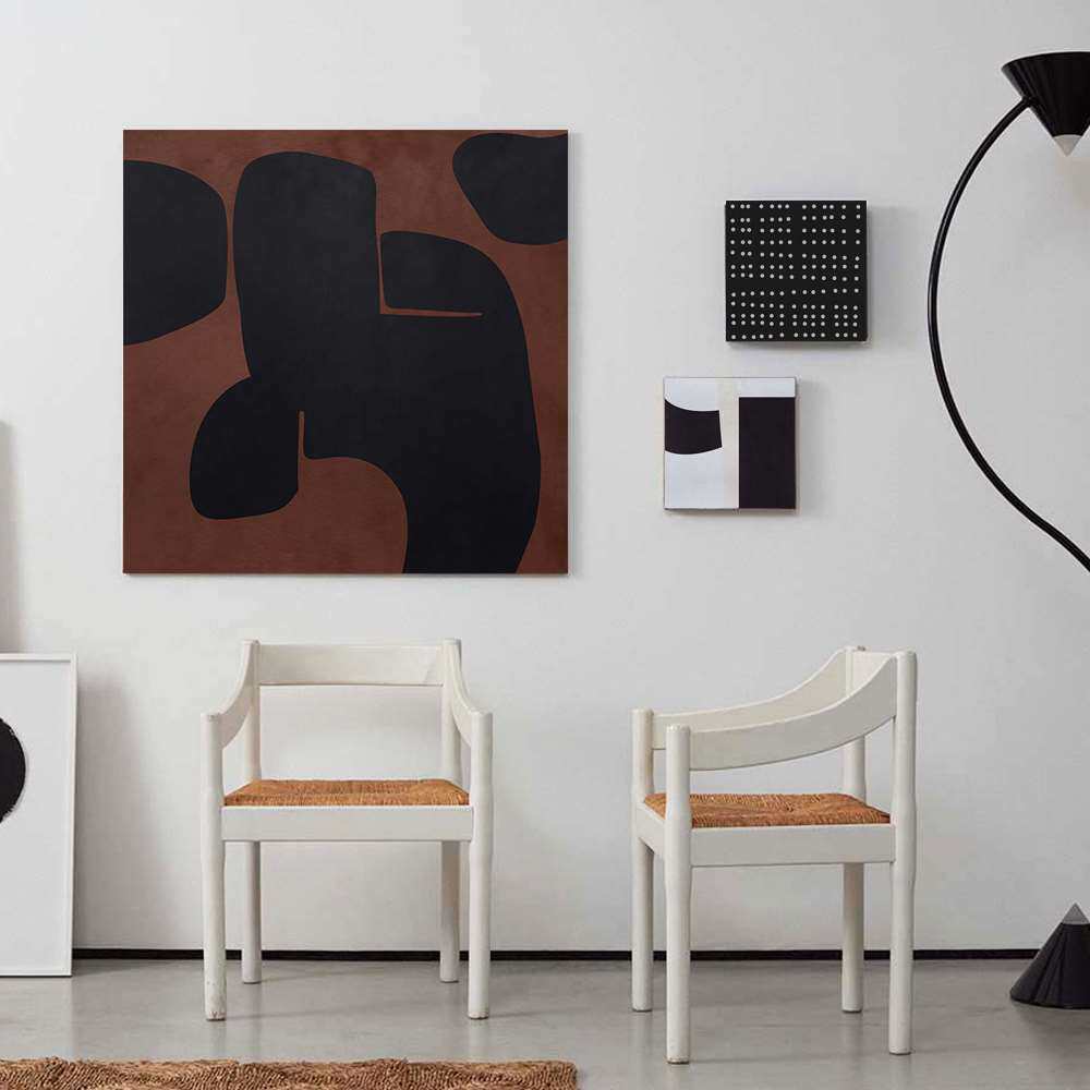 大气色块简约现代高级组合抽象北欧风格装饰画画芯素材高清图片