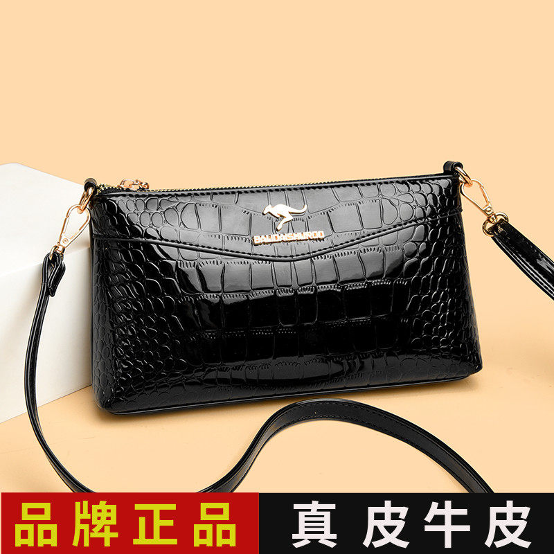 正品真皮女包2026新款时尚中年妈妈女士手机零钱包软皮斜挎小方包