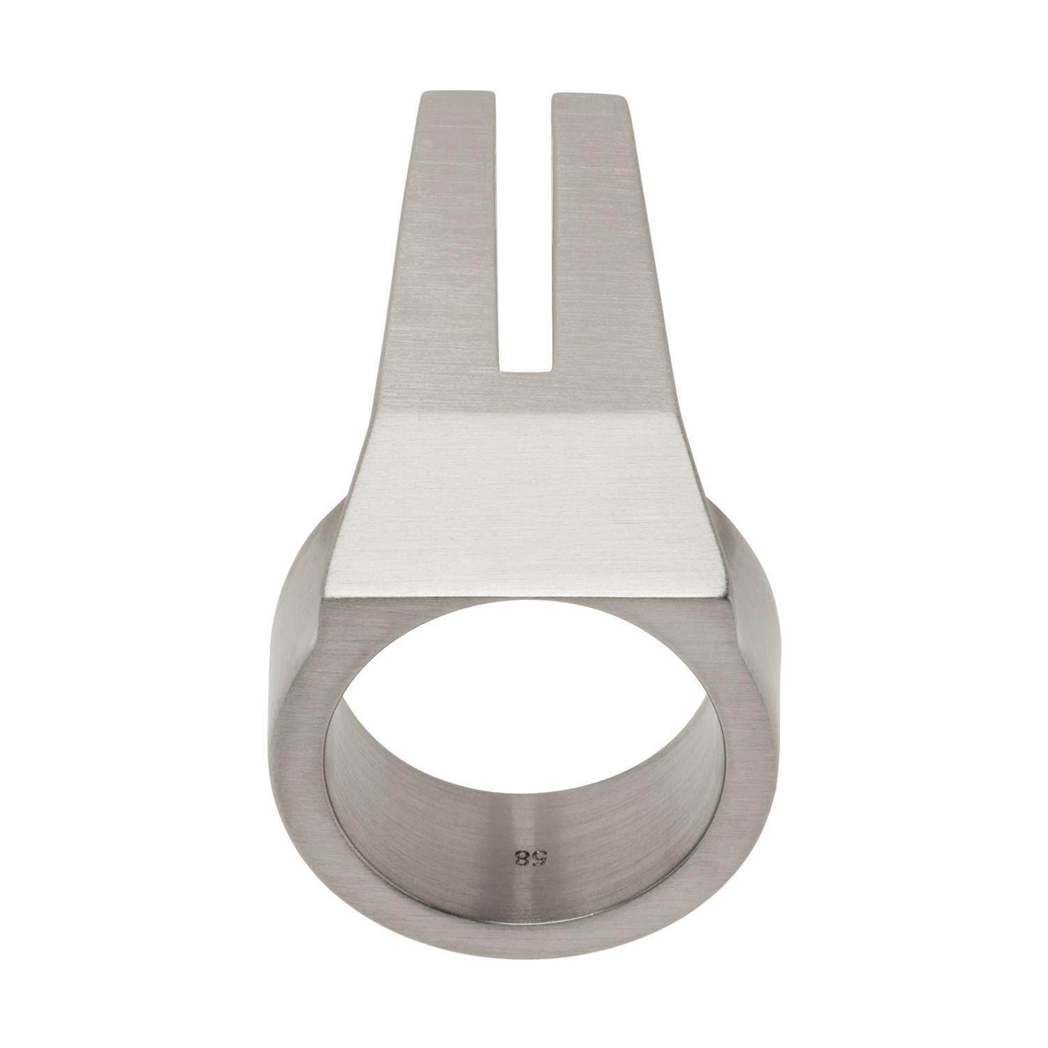 thumbnail for Dark RO style punklas silk ring, cold style, high-quality texture, silver brushed ring