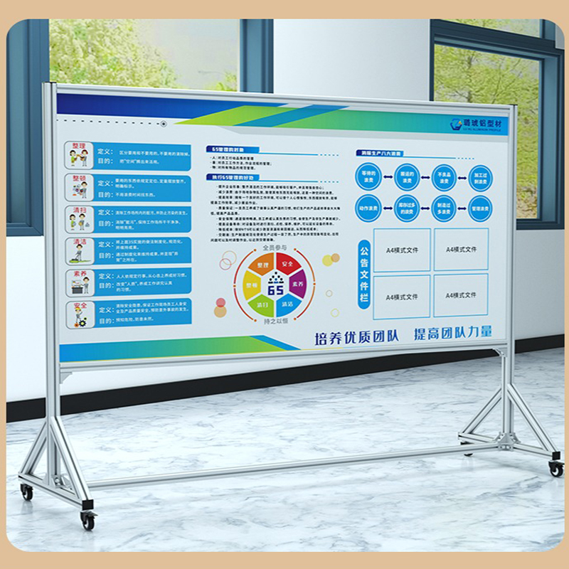 移动展板铝合金宣传栏车间看板
