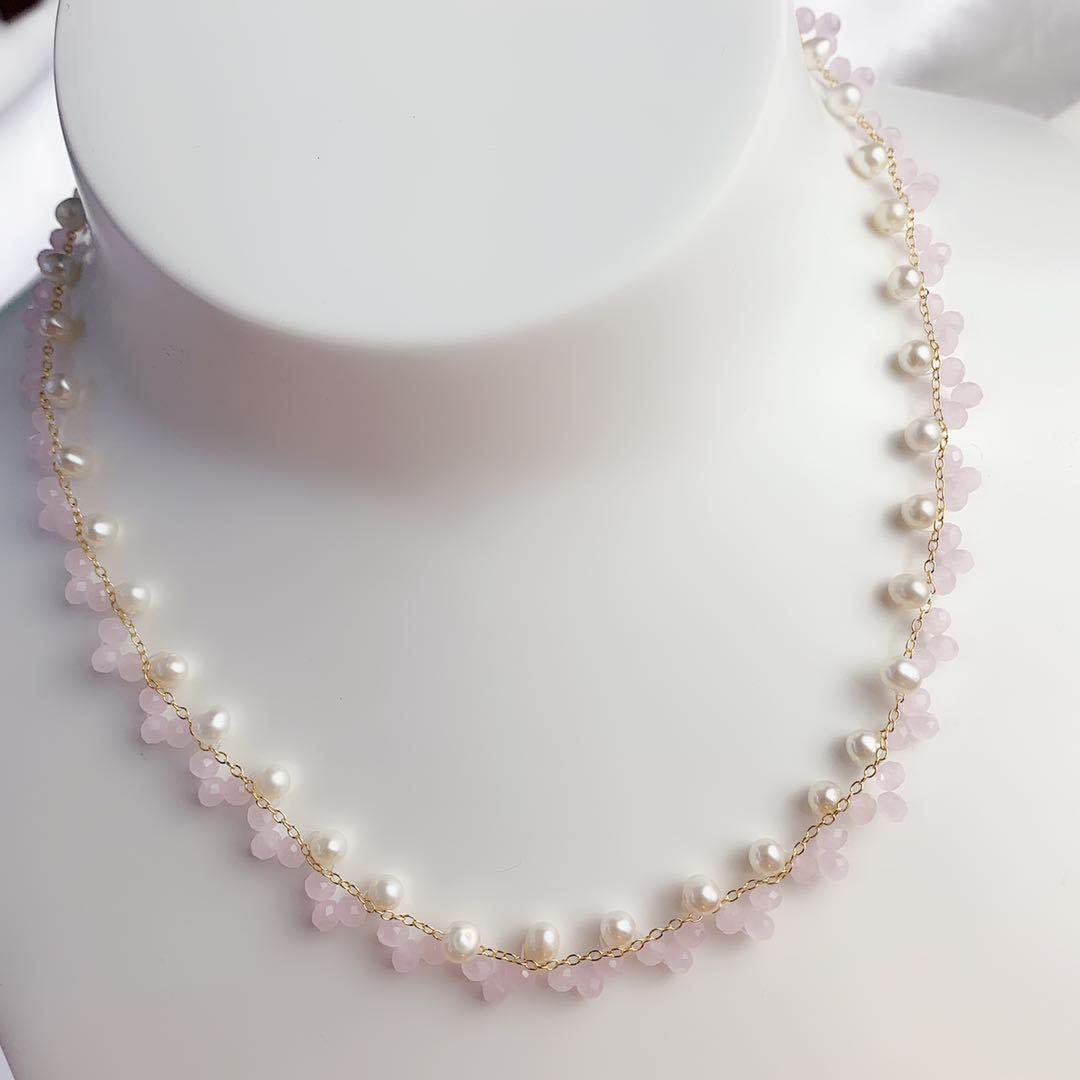 【来了就好】【Z572】粉红色的回忆小公主项链