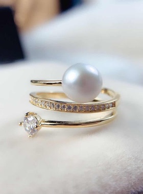 【来了就好】【Z2199】多圈绕指柔气质珍珠戒指