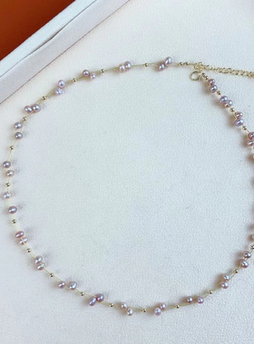 【来了就好】【Z2501】漫天星辰紫色满天星颈链