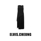ELVIS.CHEUNG25春夏新款 三醋酸高开叉露背连衣裙女高级感显瘦